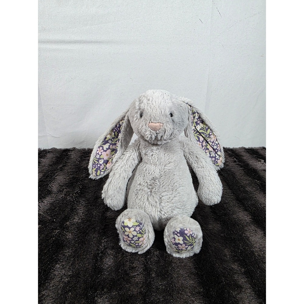 Jellycat Blossom Silver Bunny Bloom Small Gray Floral Plush BPS6BJ Sold Out
